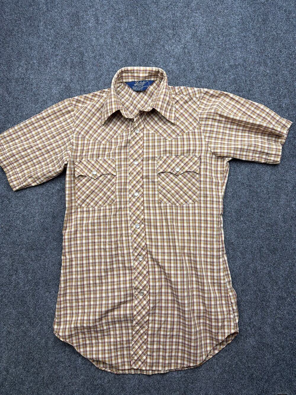 Vintage Lariat Pearl Snap Western Shirt Size Small